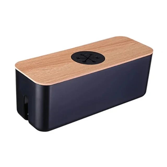 Organizador de Cabos com Tampa de Bambu