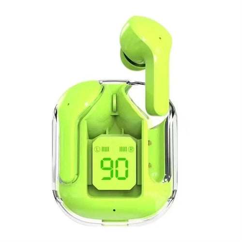 Fone Bluetooth Transparente com Display LED